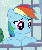 Size: 437x512 | Tagged: safe, screencap, rainbow dash, pony, g4, spike at your service, animated, female, solo, window