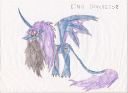 Size: 607x439 | Tagged: safe, artist:star dragon, oc, oc only, dracony, antagonist, drakhetor, elder qilin, king drakhetor, oc villain, qilin kingdom