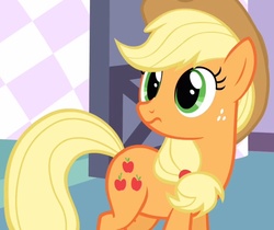 Size: 1028x865 | Tagged: safe, screencap, applejack, earth pony, pony, g4, spike at your service, female, mare