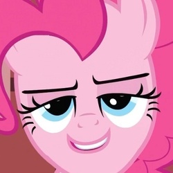 Size: 383x383 | Tagged: safe, pinkie pie, earth pony, pony, g4, female, inverted mouth, solo