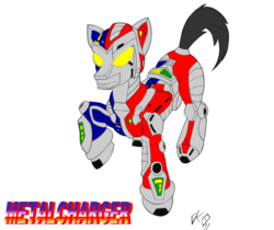 Size: 2502x2101 | Tagged: safe, artist:cynos-zilla, pony, choujinki metalder, metal heroes, metalder, ponified, solo, vr troopers