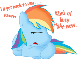 Size: 1329x1073 | Tagged: safe, artist:ajmstudios, rainbow dash, pony, g4, busy, cute, eyes closed, female, meme, open mouth, prone, simple background, sleepy, sleepyhead, solo, transparent background, yawn