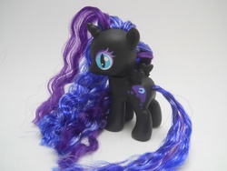 Size: 4320x3240 | Tagged: safe, artist:tiellanicole, nightmare moon, pony, g4, brushable, customized toy, female, filly, irl, photo, solo, toy