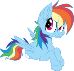 Size: 3248x3112 | Tagged: safe, artist:mysteriouskaos, artist:xenon, rainbow dash, pony, g4, female, filly, filly rainbow dash, prone, simple background, solo, transparent background, vector