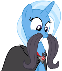 Size: 6000x6846 | Tagged: safe, artist:hourglass-vectors, trixie, pony, unicorn, g4, magic duel, season 3, .svg available, absurd resolution, alicorn amulet, female, mare, moustache, simple background, solo, transparent background, vector