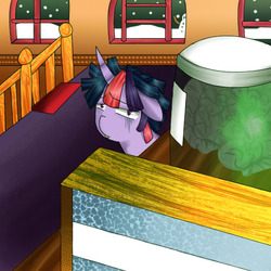 Size: 504x504 | Tagged: safe, artist:burgerlicious, twilight sparkle, g4, brain, dusk shine, rule 63, snow, snowman