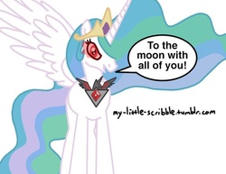 Size: 500x386 | Tagged: safe, artist:scribble, princess celestia, pony, g4, 30 minute art challenge, alicorn amulet, corrupted, corrupted celestia, equestria is doomed, female, jewelry, solo, sombra eyes, tiara