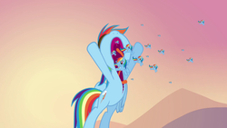 Size: 1280x720 | Tagged: safe, artist:capnpea, edit, edited screencap, screencap, rainbow dash, g4, clone, dashstorm, fimbriae, multeity, vomitous mass, wat