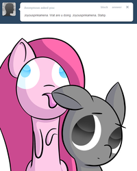 Size: 1280x1600 | Tagged: safe, anon pony, ask, joyous pinkamena, ponified