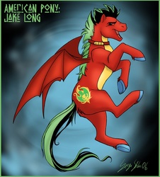 Size: 710x785 | Tagged: safe, dracony, g1, american dragon jake long, jake long, male, ponified, solo