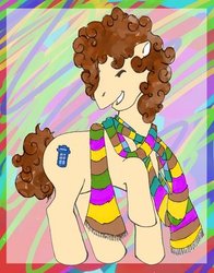 Size: 300x382 | Tagged: safe, artist:venice, doctor who, fourth doctor, ponified