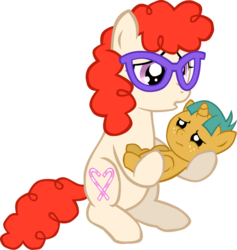 Size: 870x918 | Tagged: safe, artist:ludiculouspegasus, snails, twist, earth pony, pony, unicorn, g4, magic duel, age regression, baby, baby pony, baby snails, female, foal, glasses, male, ship:snailstwist, shipping, simple background, straight, transparent background