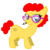 Size: 2000x2000 | Tagged: safe, artist:dabestpony, earth pony, pony, glasses, janet perlstein, lidded eyes, magic school bus, mouth hold, ponified, simple background, solo, transparent background, vector