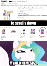 Size: 895x1250 | Tagged: safe, princess celestia, g4, amazon.com, gak, le