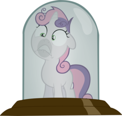 Size: 944x900 | Tagged: safe, sweetie belle, pony, unicorn, g4, female, filly, jar, meme, pony in a bottle, simple background, solo, transparent background, useless jar of air, useless jar of pony