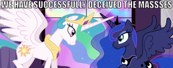 Size: 957x379 | Tagged: safe, princess celestia, princess luna, g4, image macro