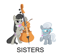 Size: 934x816 | Tagged: safe, octavia melody, silver spoon, g4, glasses, headcanon, meta, sisters