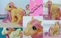 Size: 800x500 | Tagged: safe, artist:darlingv, fluttershy, pony, g1, g4, customized toy, g4 to g1, generation leap, irl, photo, toy