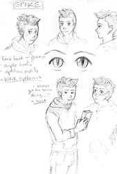 Size: 900x1334 | Tagged: safe, artist:demdoodles, spike, g4, expressions, humanized