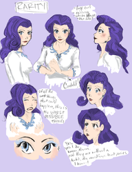Size: 1024x1335 | Tagged: safe, artist:demdoodles, rarity, human, g4, expressions, humanized, solo