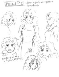 Size: 900x1168 | Tagged: safe, artist:demdoodles, pinkie pie, human, g4, expressions, female, humanized, solo