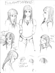 Size: 900x1191 | Tagged: safe, artist:demdoodles, twilight sparkle, human, g4, expressions, humanized
