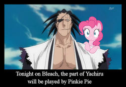 Size: 860x595 | Tagged: safe, pinkie pie, g4, badass, bleach (manga), crossover, duo, meme, zaraki kenpachi