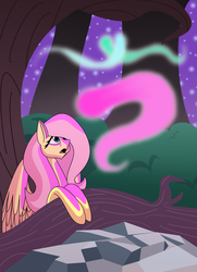 Size: 900x1244 | Tagged: safe, artist:100yearslater, fluttershy, the garden, g4