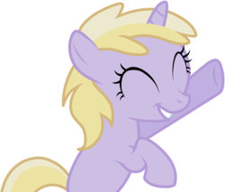 Size: 1757x1499 | Tagged: safe, artist:axemgr, dinky hooves, pony, unicorn, g4, ^^, eyes closed, female, filly, foal, hoofbump, simple background, solo, transparent background, vector