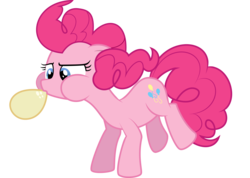 Size: 4644x3309 | Tagged: safe, artist:maliciousbadger, pinkie pie, earth pony, pony, g4, balloon, blowing up balloons, female, simple background, solo, transparent background, vector