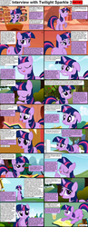 Size: 1282x3304 | Tagged: safe, twilight sparkle, comic:celestia's servant interview, g4, caption, comic, interview