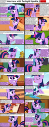 Size: 1282x3304 | Tagged: safe, twilight sparkle, comic:celestia's servant interview, g4, caption, comic, interview