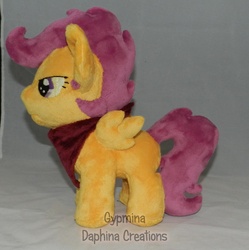 Size: 1794x1800 | Tagged: safe, artist:gypmina, scootaloo, pony, g4, bandana, irl, neckerchief, photo, plushie, solo