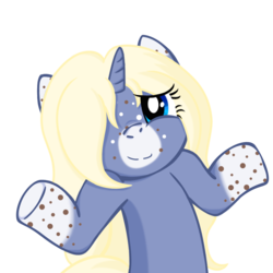 Size: 945x945 | Tagged: safe, artist:tempestwulf, oc, oc only, looking at you, miracle, shrug, shrugpony, simple background, transparent background