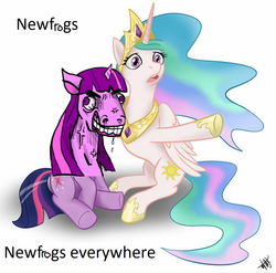 Size: 998x988 | Tagged: safe, princess celestia, twilight sparkle, g4, censored, x x everywhere