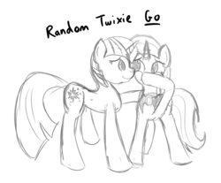 Size: 960x795 | Tagged: safe, artist:jade meteor, trixie, twilight sparkle, g4, crying, female, lesbian, ship:twixie, shipping, sketch, smiling