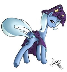 Size: 900x952 | Tagged: safe, artist:atlas, trixie, pony, unicorn, g4, bedroom eyes, butt, female, mare, plot, smiling, solo