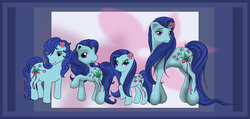 Size: 800x380 | Tagged: safe, artist:xanadove, flowerburst, pony, g1, g2, g3, g4, female, g1 to g2, g1 to g3, g1 to g4, generation leap, generations, solo