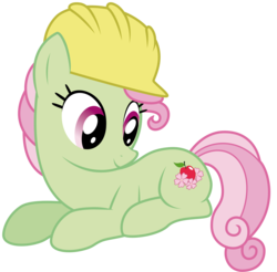 Size: 8192x8059 | Tagged: safe, artist:thatguy1945, florina tart, pony, g4, absurd resolution, apple family member, background pony, lying down, simple background, solo, transparent background, vector