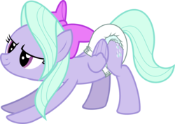 Size: 2000x1414 | Tagged: dead source, safe, artist:cupcakescankill, flitter, pegasus, pony, g4, diaper, female, mare, non-baby in diaper, simple background, solo, transparent background, vector