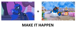 Size: 1125x431 | Tagged: safe, princess luna, g4, crossover, exploitable meme, lightning rod, make it happen, meme, skylanders