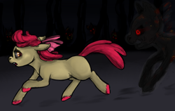 Size: 968x611 | Tagged: safe, artist:colorlesscupcake, apple bloom, zombie pony, story of the blanks, g4, blank