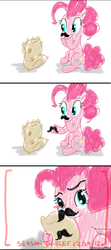 Size: 1600x3600 | Tagged: safe, artist:lilmisswaffles, madame leflour, pinkie pie, g4, comic, moustache