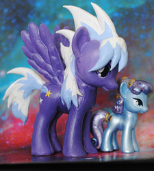 Size: 450x499 | Tagged: safe, artist:mooncustoms, cloudchaser, sapphire joy, crystal pony, pony, g4, customized toy, duo, fashion style, irl, photo, toy