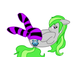 Size: 900x708 | Tagged: safe, artist:chromadraws, oc, oc only, pony, clothes, socks, solo, striped socks