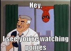 Size: 500x362 | Tagged: safe, 60s spider-man, barely pony related, image macro, j. jonah jameson, male, meme, spider-man