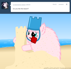 Size: 650x625 | Tagged: safe, artist:mixermike622, oc, oc only, oc:fluffle puff, tumblr:ask fluffle puff, g4, beach