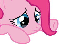 Size: 6685x5000 | Tagged: safe, artist:missloodee, pinkie pie, earth pony, pony, g4, absurd resolution, crying, female, look of betrayal, sad, simple background, solo, transparent background, vector