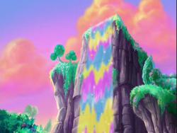 Size: 640x480 | Tagged: safe, screencap, dancing in the clouds, g3, background, cloud, no pony, outdoors, pretty, rainbow waterfall, tree