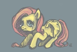 Size: 697x467 | Tagged: safe, artist:genicecream, fluttershy, pony, g4, crying, female, sad, solo